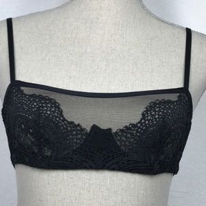 ONE LEFT NWT- VS Black Lace Sheer Bralette